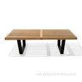 Platform Bench in Natural Wood color